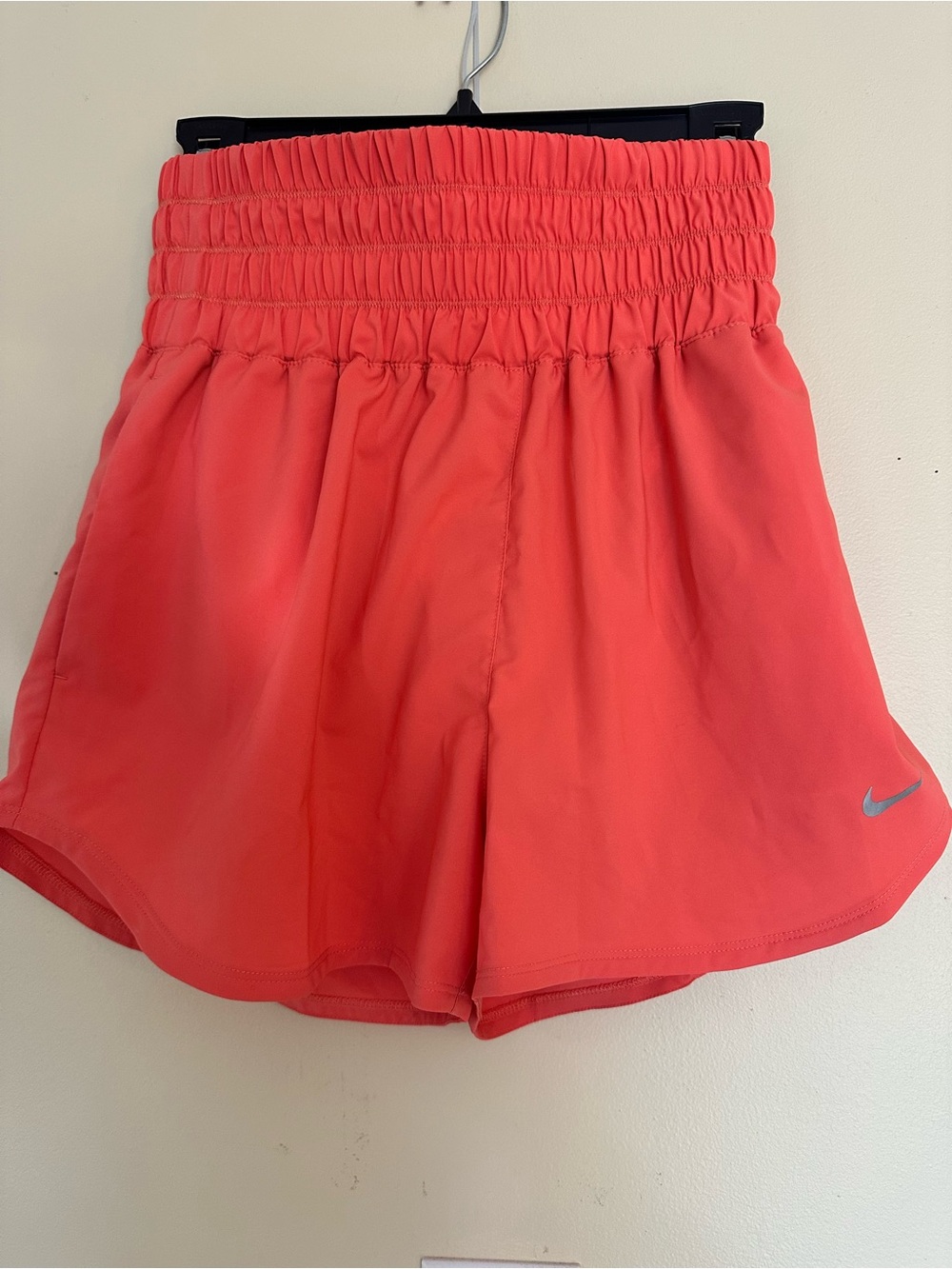 Nike Women's Coral Smocked-Waist Athletic Shorts